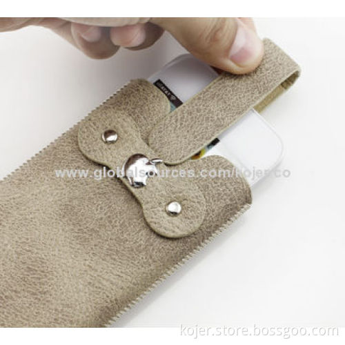 Universal Mobile Phone Pouches with Elastic Loop Closure, Made of Velvet Material